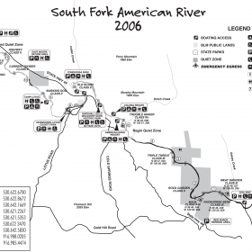 South Fork American River Access Map (Upper 2006)